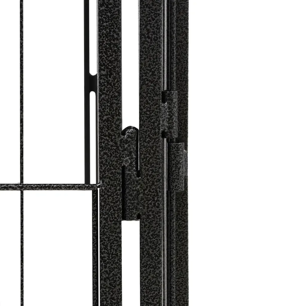 kojec-dla-psa-12-paneli-czarny-50x100-cm-stal-stan-nowy