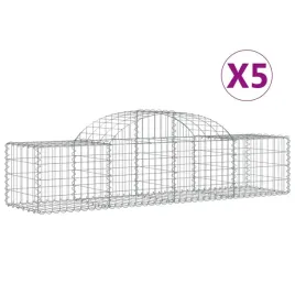 kosze-gabionowe-5-szt-200x50x40-60-cm-galwanizowane-zelazo