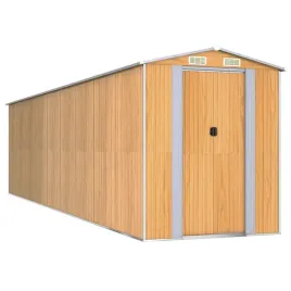 szopa-ogrodowa-jasnobrazowa-192x772x223-cm-stal-galwanizowana