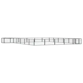 kojec-dla-psa-24-panele-czarny-100x50-cm-stal