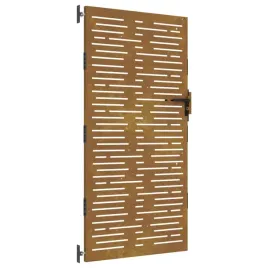 furtka-ogrodowa-85x200-cm-stal-kortenowska-motyw-prostokatow