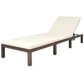 brazowy-rattanowy-lezak-ogrodowy-z-kremowa-poduszka-195x60x22-cm