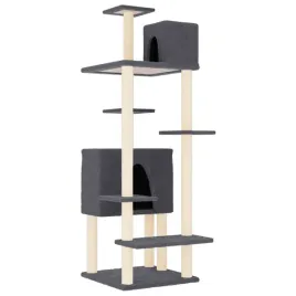 drapak-dla-kota-z-sizalowymi-slupkami-ciemnoszary-154-cm