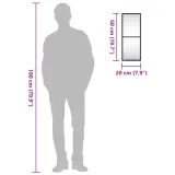 lustro-scienne-czarne-20x50-cm-prostokatne-zelazo-waga-z-opakowaniem-2-1-kg-stan-nowy