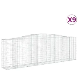 kosze-gabionowe-9-szt-400x50x120-140-cm-galwanizowane-zelazo