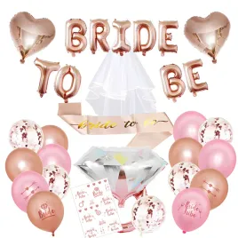 balony-wieczor-panienski-rose-gold-welon-bride-to-be-szarfa-tatuaz-zestaw