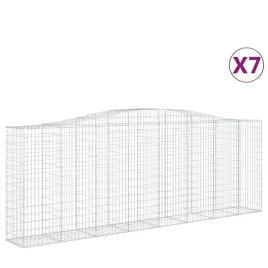 kosze-gabionowe-7-szt-400x50x140-160-cm-galwanizowane-zelazo