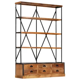 regal-na-ksiazki-z-4-polkami-i-6-szufladami-122-x-36-x-181-cm