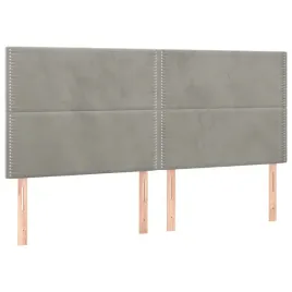 zaglowki-do-lozka-4-szt-jasnoszary-100x5x78-88cm-aksamitny