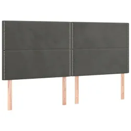 zaglowki-do-lozka-4-szt-ciemnoszary-100x5x78-88cm-aksamitny