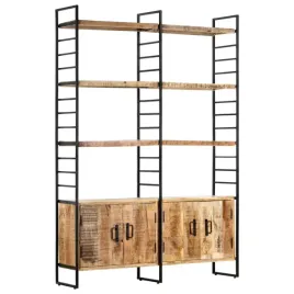 regal-na-ksiazki-4-poziomy-124x30x180-cm-surowe-drewno-mango