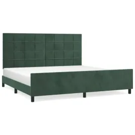rama-lozka-z-zaglowkiem-aksamitna-ciemnozielona-203-x-206-x-118-128-cm