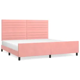 rama-lozka-z-zaglowkiem-aksamitna-rozowa-203-x-206-x-118-128-cm