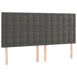 zaglowki-do-lozka-4-szt-ciemnoszary-100x5x78-88cm-aksamitny