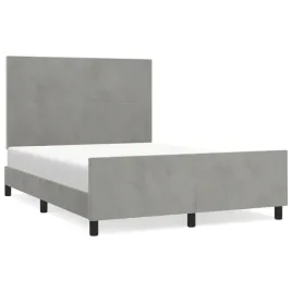 rama-lozka-z-zaglowkiem-aksamitna-jasnoszara-203x146x118-128-cm