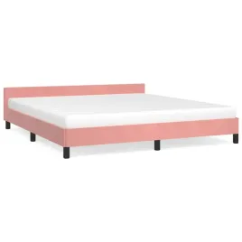 rama-lozka-z-zaglowkiem-aksamitna-rozowa-207-x-186-x-50-cm