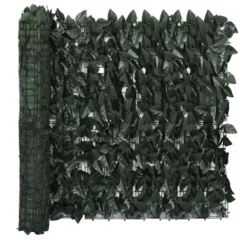parawan-balkonowy-z-polietylenu-i-tkaniny-ciemnozielony-600-x-75-cm