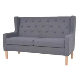 2-osobowa-sofa-tapicerowana-tkanina-szara