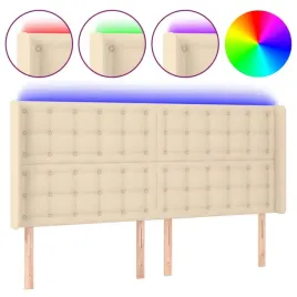 zaglowek-do-lozka-z-led-kremowy-163x16x118-128-cm-tkanina