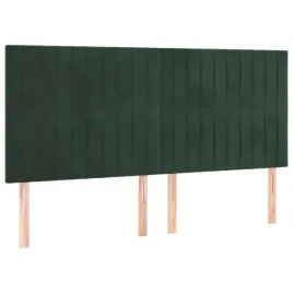 zaglowki-do-lozka-4-szt-ciemnozielony-80x5x78-88cm-aksamit