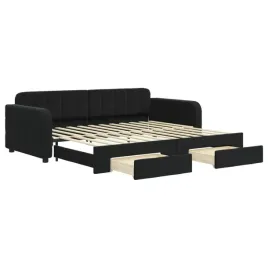 rozkladana-sofa-lozko-z-szufladami-aksamit-czarna-224x1925x71-cm
