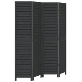 parawan-pokojowy-4-panelowy-czarny-lite-drewno-paulowni