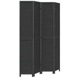 parawan-pokojowy-4-panelowy-czarny-lite-drewno-paulowni