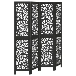 parawan-pokojowy-4-panelowy-czarny-lite-drewno-paulowni