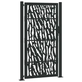brama-ogrodowa-czarna-105x180-cm-stalowy-wzor-sladu