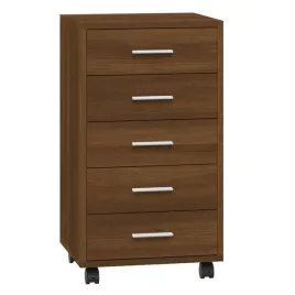 szafka-biurowa-na-kolkach-z-5-szufladami-brazowy-dab-33x38x63-cm