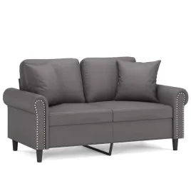 2-osobowa-sofa-z-poduszkami-szara-120-cm-sztuczna-skora