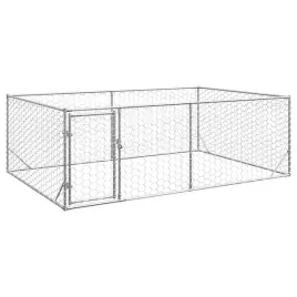 buda-dla-psa-na-zewnatrz-z-drzwiami-3x2x1-m-ocynkowana-stal