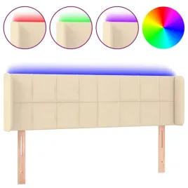 zaglowek-do-lozka-z-led-kremowy-147x16x78-88-cm-tkanina