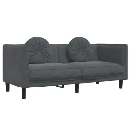 sofa-2-osobowa-z-poduszkami-ciemnoszara-aksamit