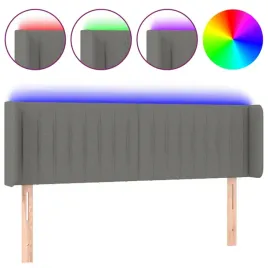 zaglowek-do-lozka-z-led-ciemnoszary-147x16x78-88-cm-tkanina