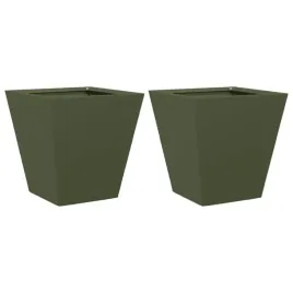 donice-ogrodowe-2-szt-oliwkowozielone-30x30x30-cm-stalowe