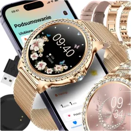 smartwatch-damski-dla-kobiety-elegancki-cyrkonie-rozmowy-puls-4-paski-ekg