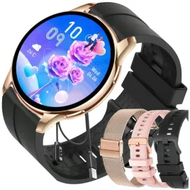 smartwatch-damski-zegarek-okragly-z-funkcja-dzwonienia-wymiennymi-paskami