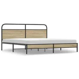 rama-lozka-z-zaglowkiem-207-x-206-x-100-cm-przydymiony-dab-stalowa