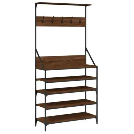 wieszak-na-ubrania-z-miejscem-na-buty-brazowy-dab-90x34x184-cm