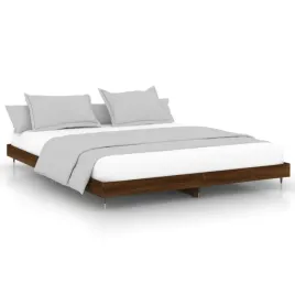 rama-lozka-brazowy-dab-203-x-203-x-20-cm-metalowe-nozki-sklejka