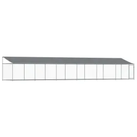 klatka-dla-psa-z-dachem-i-drzwiami-szara-12x2x2-m-stal