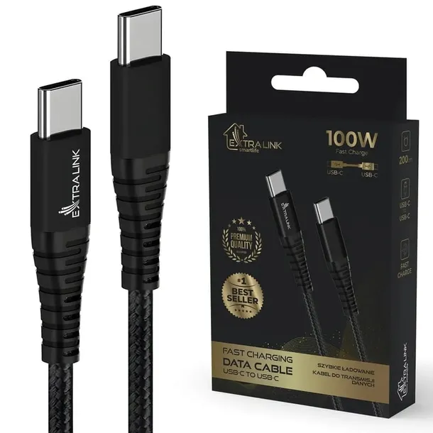 extralink-cabesl02-kabel-usb-usb-2-0-2-m-usb-c-czarny