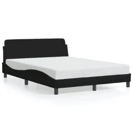 rama-lozka-z-zaglowkiem-218-x-125-x-745-cm-czarna-tkanina-100percent-poli