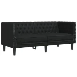 sofa-chesterfield-2-os-czarna-tapicerowana-sztuczna-skora