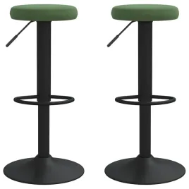 stolki-barowe-2-szt-ciemnozielone-tapicerowane-aksamitem