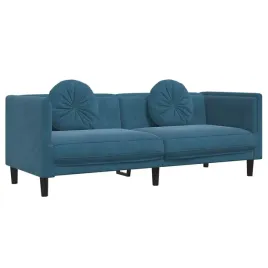 sofa-3-osobowa-z-poduszkami-niebieska-aksamit