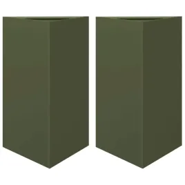donice-ogrodowe-2-szt-oliwkowe-trojkatne-50x43x75-cm