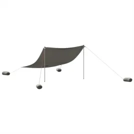 zadaszenie-na-plaze-z-obciaznikami-szare-304x300-cm