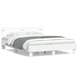 rama-lozka-biala-203-x-155-x-70-cm-z-wezglowiem-pasujacy-materac-150